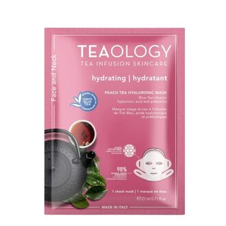 Teaology Hydrating Peach Tea Hyaluronic Sheet Mask (21ml/0.71oz)