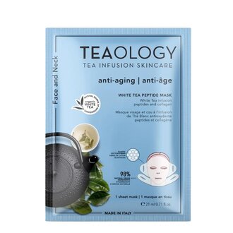 Teaology Anti-Aging White Tea Peptide Sheet Mask (21ml/0.71oz)