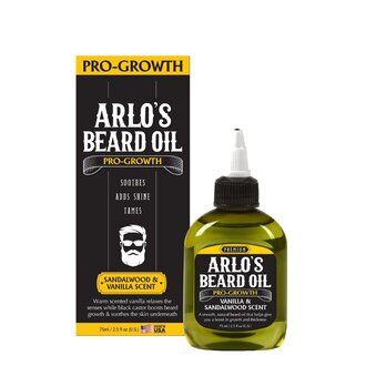 Arlo's Huile à barbe "Pro-Growth" parfum de bois de santal et vanille (75ml/2.5oz)