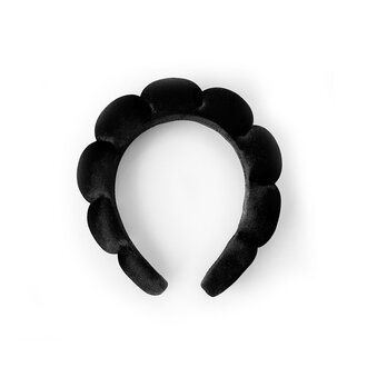 Velvet Fabric Headband Spa - Black