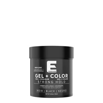 Elegance By Sadapack Gel + Color Black with Complete Gray Coverage  (250ml/8.45oz)