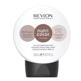 Revlon Professional Crème 3 en 1 "Nutri Color Filters" (240ml/8.1oz) 512 - Châtain cendré perlé Revlon Professional Crème 3 en 1 "Nutri Color Filters" (240ml/8.1oz) 512 - Châtain cendré perlé