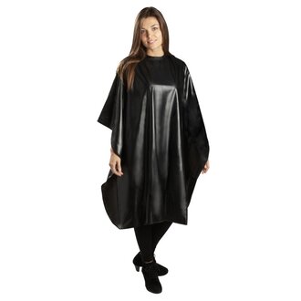 BaByliss PRO All-Purpose Deluxe Extra-Large Vinyl Cape (121cm/48" x 147cm/58") - Metallic black