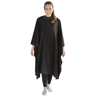 BaByliss PRO Extra-Large Neoprene Collar Cutting Cape (140cm/55" x 150cm/59") - Black