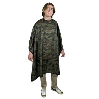 BaByliss PRO Deluxe Extra-Large Cutting Cape (137cm/54" x 152cm/60") - Camo Green