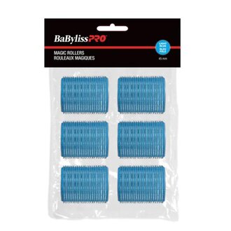 BaByliss PRO Self-Gripping Velcro Magic Rollers (6x45mm) - Light Blue