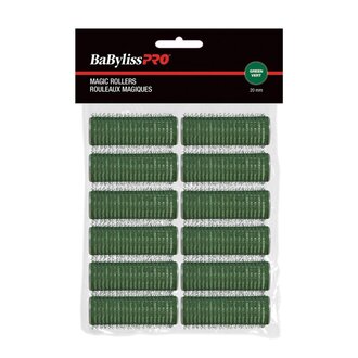 BaByliss PRO Self-Gripping Velcro Magic Rollers (12x20mm) - Green