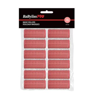 BaByliss PRO Self-Gripping Velcro Magic Rollers (12x24mm) - Pink