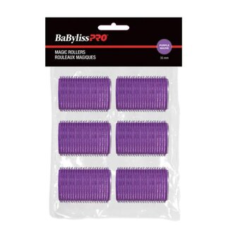 BaByliss PRO Self-Gripping Velcro Magic Rollers (6x35mm) - Purple