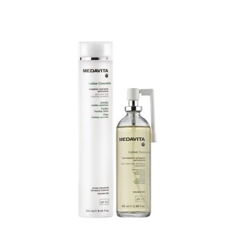 Medavita Lotion Concentrée for Women Set with Shampoo and Intensive Fortifying Lotion - For thin-looking hair (250ml/8.45oz, 100ml/3.38oz)