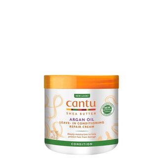 Cantu Crème réparatrice sans rinçage "Argan Oil Leave-in Conditioning Repair Cream" (453g/16.0oz) Cantu Crème réparatrice sans rinçage "Argan Oil Leave-in Conditioning Repair Cream" (453g/16.0oz)