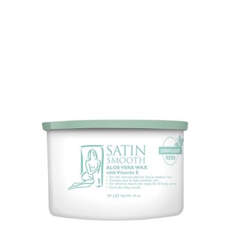 Satin Smooth Cire en crème à l'aloès  avec Vitamine E "Aloe Vera Wax " (397g/14.0oz) Satin Smooth Cire en crème à l'aloès  avec Vitamine E "Aloe Vera Wax " (397g/14.0oz)