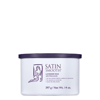 Satin Smooth Cire en crème lavande à la camomille "Lavender Wax" (397g/14.0oz) Satin Smooth Cire en crème lavande à la camomille "Lavender Wax" (397g/14.0oz)