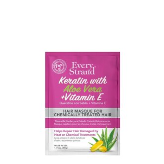 Every Strand Masque pour les cheveux traités chimiquement - Kératine avec aloès + vitamine E (50g/1.75oz)