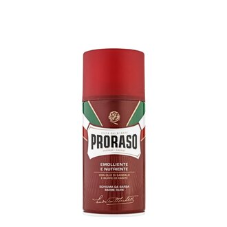 Proraso Mousse à raser "Moisturising and nourishing" à l'huile de bois de santal et au beurre de karité - Pour les barbes fortes Proraso Mousse à raser "Moisturising and nourishing" à l'huile de bois de santal et au beurre de karité - Pour les barbes fortes