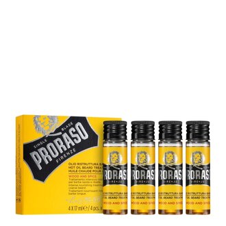 Proraso Traitement à l'huile chaude pour barbe "Wood & Spice" (4x 17ml/0.6oz) Proraso Traitement à l'huile chaude pour barbe "Wood & Spice" (4x 17ml/0.6oz)