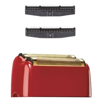 BaByliss PRO Tête de rasage de rechange pour rasoir FX3, Lame en Titane/Nickel et deux lames internes "FXX3RF" - Rouge BaByliss PRO Tête de rasage de rechange pour rasoir FX3, Lame en Titane/Nickel et deux lames internes "FXX3RF" - Rouge