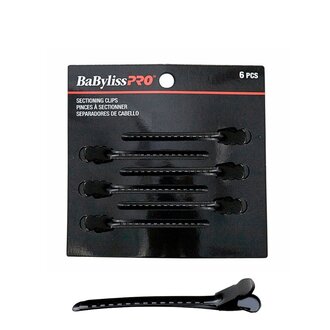 BaByliss PRO Pinces à sectionner métalliques "Sectioning Clips" - 6 pinces/paquet BaByliss PRO Pinces à sectionner métalliques "Sectioning Clips" - 6 pinces/paquet