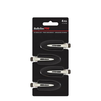 BaByliss PRO Pinces à cheveux sans marques "No-Crease Clips" - 4 pinces/paquet BaByliss PRO Pinces à cheveux sans marques "No-Crease Clips" - 4 pinces/paquet