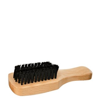 Suavecito Synthetic Bristle Barber Brush - Natural Wood
