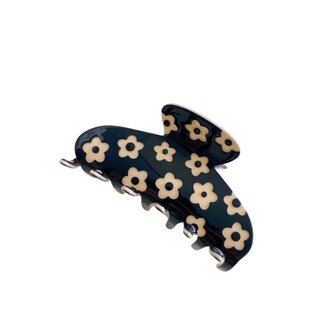Half-Moon Hair Clip - Flower