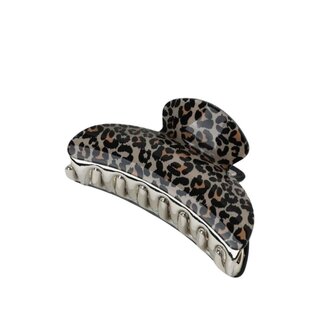 Half-Moon Hair Clip - Leopard