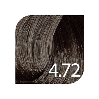 HueSee 4.72/4Mv - Medium Brown Matte Violet / Color Cream Permanent Hair Color (100ml/3.38oz)