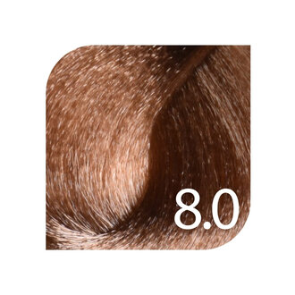 HueSee 8.0/8N - Blonde Natural / Color Cream Permanent Hair Color (100ml/3.38oz)