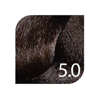 HueSee 5.0/5N - Light Brown Natural / Color Cream Permanent Hair Color (100ml/3.38oz)