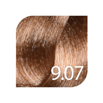 HueSee 9.07/9Nm - Light Blonde Natural Matte / Color Cream Permanent Hair Color (100ml/3.38oz)