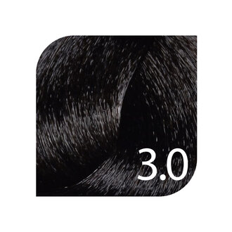 HueSee 3.0/3N - Dark Brown Natural / Color Cream Permanent Hair Color (100ml/3.38oz)