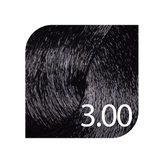 HueSee 3.00/3NN - Dark Brown Intense Natural / Color Cream Permanent Hair Color (100ml/3.38oz)