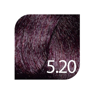 HueSee 5.20/5Vn - Light Brown Violet Natural / Color Cream Permanent Hair Color (100ml/3.38oz)