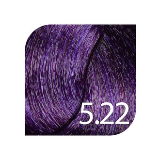 HueSee 5.22/5VV - Light Brown Intense Violet / Color Cream Permanent Hair Color (100ml/3.38oz)