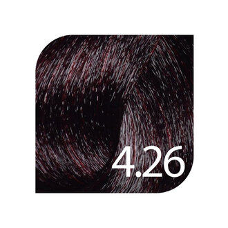 HueSee 4.26/4Vr - Medium Brown Violet Red / Permanent Hair Color (100ml/3.38oz)