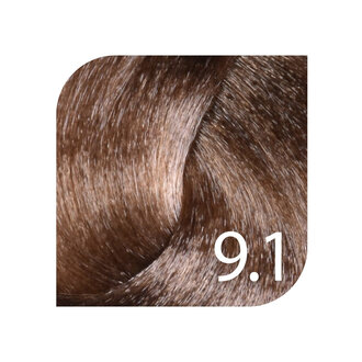 HueSee 9.1/9A - Light Blonde Ash / Color Cream Permanent Hair Color (100ml/3.38oz)