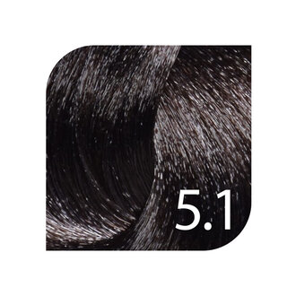 HueSee 5.1/5A - Light Brown Ash / Color Cream Permanent Hair Color (100ml/3.38oz)