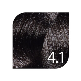 HueSee 4.1/4A - Medium Brown Ash / Color Cream Permanent Hair Color (100ml/3.38oz)
