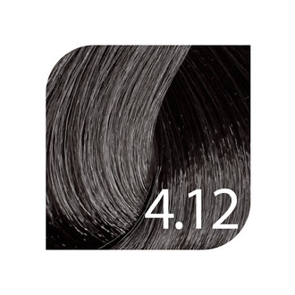 HueSee 4.12/4Av - Medium Brown Ash Violet / Color Cream Permanent Hair Color (100ml/3.38oz)