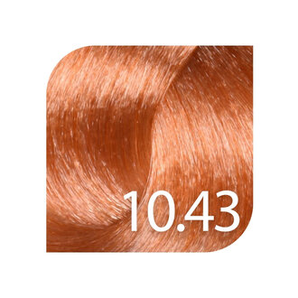 HueSee 10.43/10Cg - Very Light Blonde Copper Gold / Color Cream Permanent Hair Color (100ml/3.38oz)