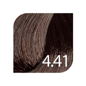 HueSee 4.41/4Ca - Medium Brown Copper Ash / Color Cream Permanent Hair Color (100ml/3.38oz)