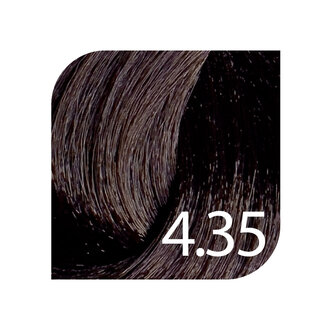 HueSee 4.35/4Gb - Medium Brown Gold Browny / Color Cream Permanent Hair Color (100ml/3.38oz)