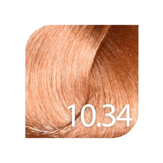 HueSee 10.34/10Gc - Very Light Blonde Gold Copper / Color Cream Permanent Hair Color (100ml/3.38oz)