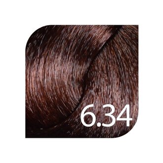 HueSee 6.34/6Gc - Dark Blonde Gold Copper / Permanent Hair Color (100ml/3.38oz)