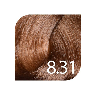 HueSee 8.31/8Ga - Blonde Gold Ash / Color Cream Permanent Hair Color (100ml/3.38oz)