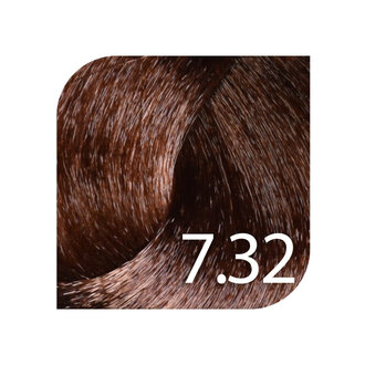 HueSee 7.32/7Gv - Medium Blonde Gold Violet / Color Cream Permanent Hair Color (100ml/3.38oz)