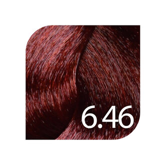 HueSee 6.46/6Cr - Dark Blonde Copper Red / Color Cream Permanent Hair Color (100ml/3.38oz)
