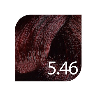 HueSee 5.46/5Cr - Light Brown Red Copper / Color Cream Permanent Hair Color (100ml/3.38oz)