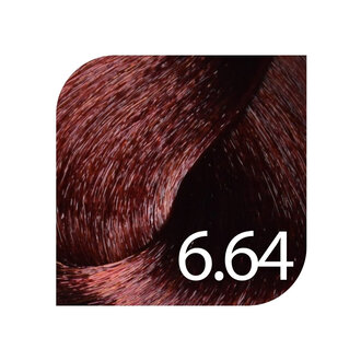 HueSee 6.64/6Rc - Dark Blonde Red Copper / Color Cream Permanent Hair Color (100ml/3.38oz)