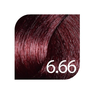 HueSee 6.66/6RR - Dark Blonde Intense Red / Color Cream Permanent Hair Color (100ml/3.38oz)